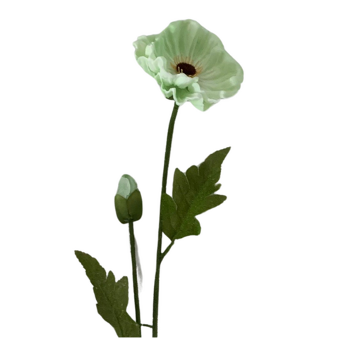 Large View 75cm Poppy Stem - Mint Green