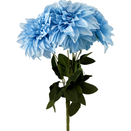 Large View 40cm - 7 Head Dahlia Bush - Blue