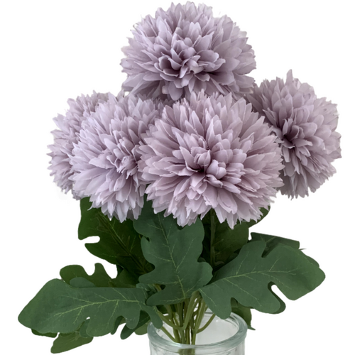 Large View 7 Head Dahlia Bouquet - Dusty Purple