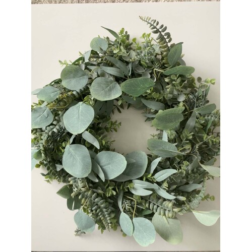 Large View 45cm Native Eucalyptus and Fern Wreath