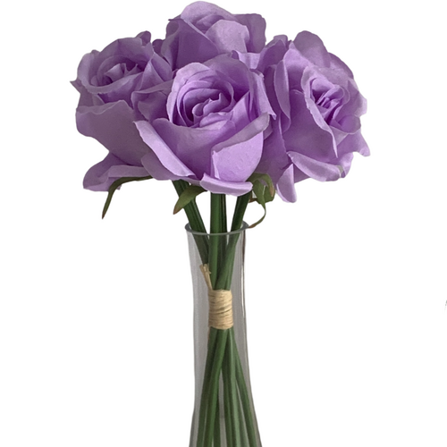 Large View Light Purple 7 Head Rose Bouquet