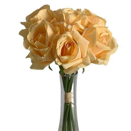 Large View Yellow 7 Head Rose Bouquet