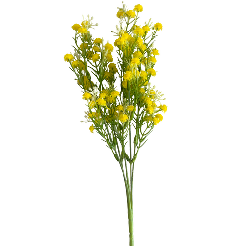 Large View 34cm Babies Breath/Gypsophillia Filler - Yellow