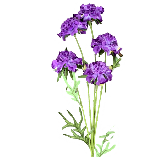 Large View 70cm Ruffled Carnation-Style Blooms - Purple