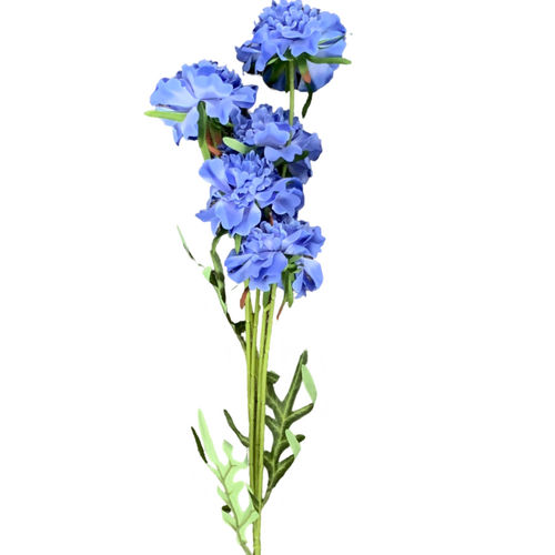 Large View 70cm Ruffled Carnation-Style Blooms - Blue