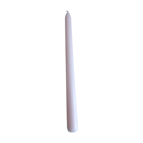 Large View 4pcs - 25cm White Wax (Taper) Dinner Candle Romantic Candlestick