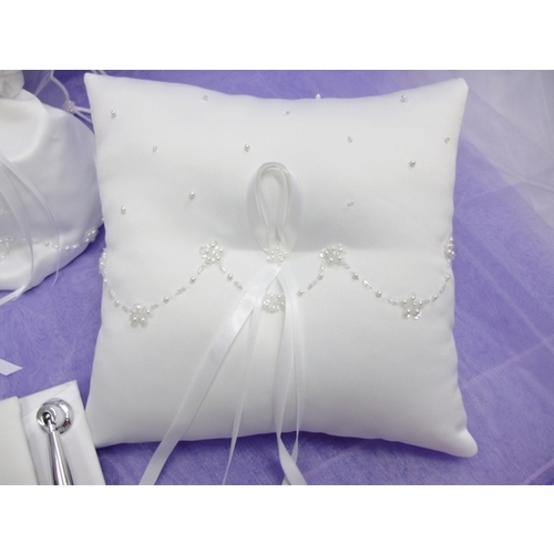 Large View Ring Pillow - Purity 959 - White