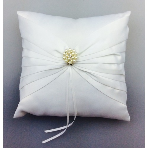 Large View Ring Pillow - Pearl  Ivory