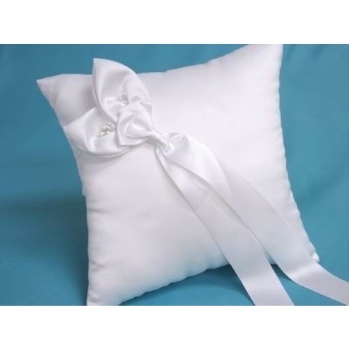 Large View Ring Pillow - Calla Lily White