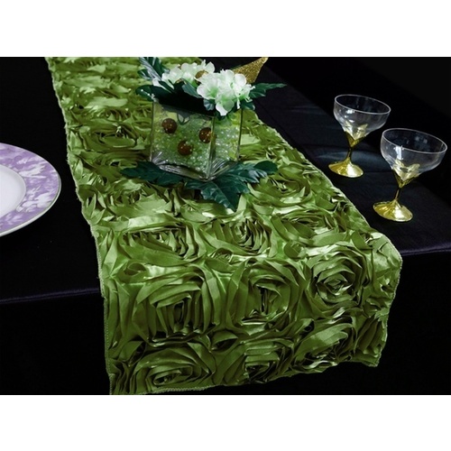 Large View Rosette Table Runner - Willow