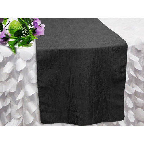 Large View Table Runner (Taffeta Crinkle) - Black