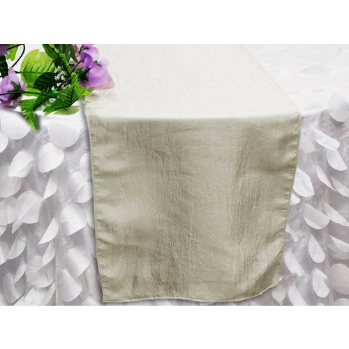 Large View Table Runner (Taffeta Crinkle) - Ivory