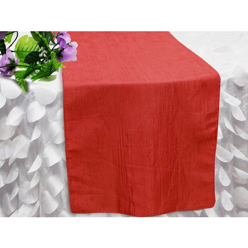 Large View Table Runner (Taffeta Crinkle) - Red