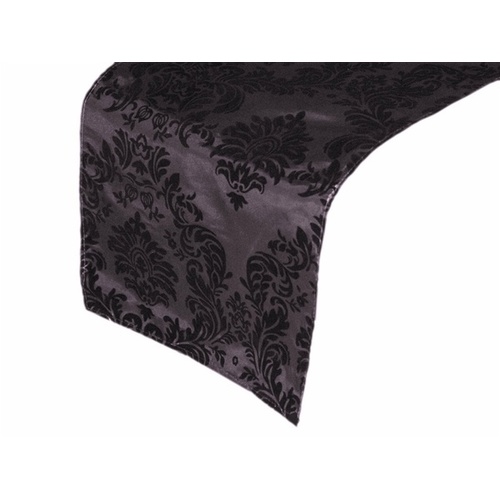 Large View Table Runner (Flocking) - Silver/Black