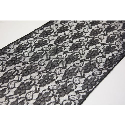 Large View Table Runner Lace - Black