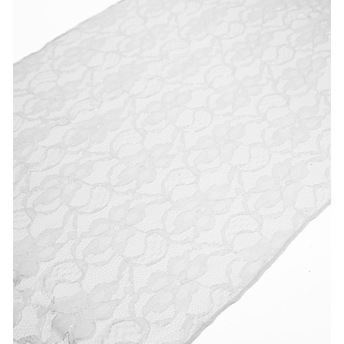 Large View Table Runner Lace - White