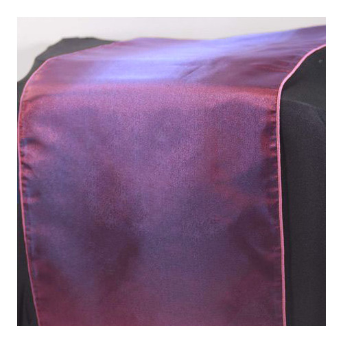 Large View Organza (Regular) Table Runner - Burgundy 2 tone (Burg/Blue shimmer) CLEARANCE