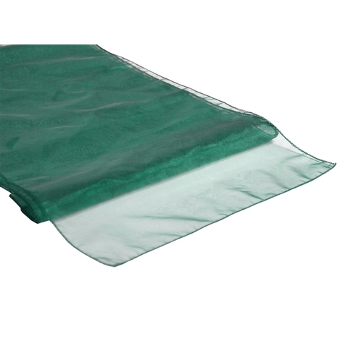 Large View Organza (Regular) Table Runner - Hunter Green CLEARANCE