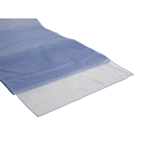 Large View Organza (Regular) Table Runner - Periwinkle CLEARANCE