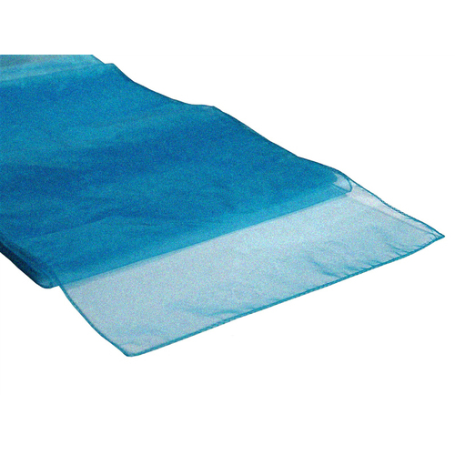 Large View Organza (Crystal) Table Runner - Teal