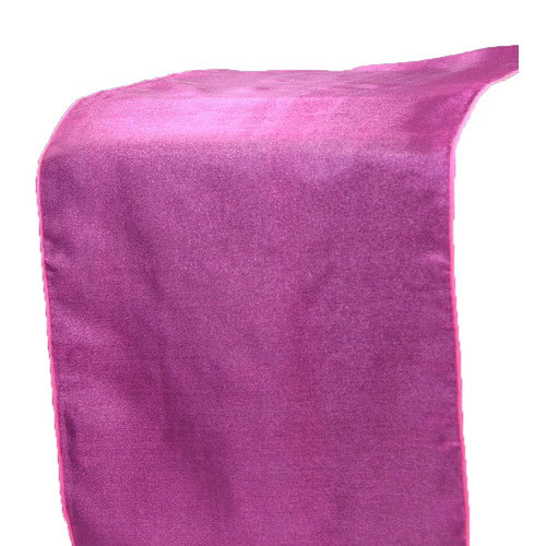 Large View Organza (Crystal) Table Runner - Hot Pink