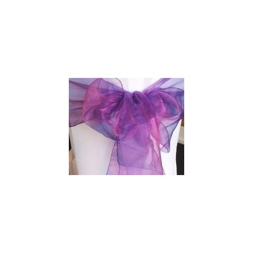 Large View Organza (Regular) Table Runner - Purple Two Tone 