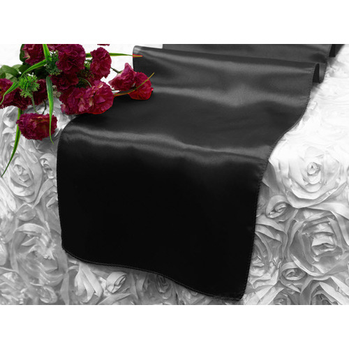 Large View Table Runner Satin - Black