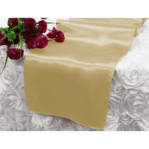 Large View Table Runner Satin - Champagne 