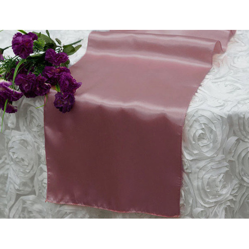 Large View Table Runner Satin - Dusty Mauve