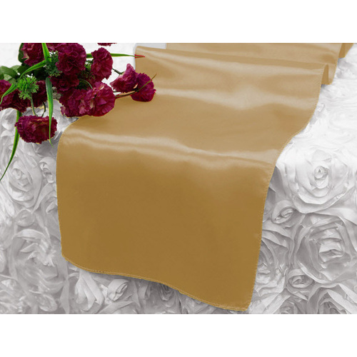 Large View Table Runner Satin - Gold 