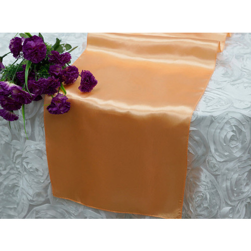 Large View Table Runner Satin - Peach