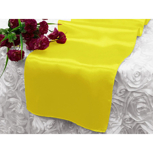 Large View Table Runner Satin - Yellow 