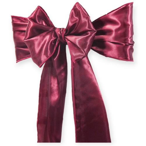 Large View Chair Sash - Satin - Burgundy 