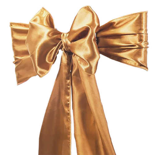 Large View Chair Sash - Satin - Gold