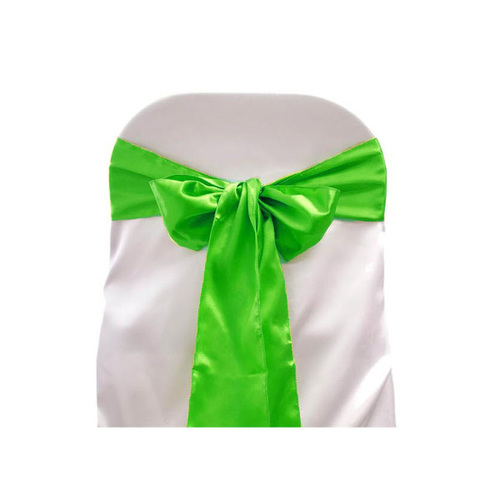 Large View Satin Chair Sash - Green