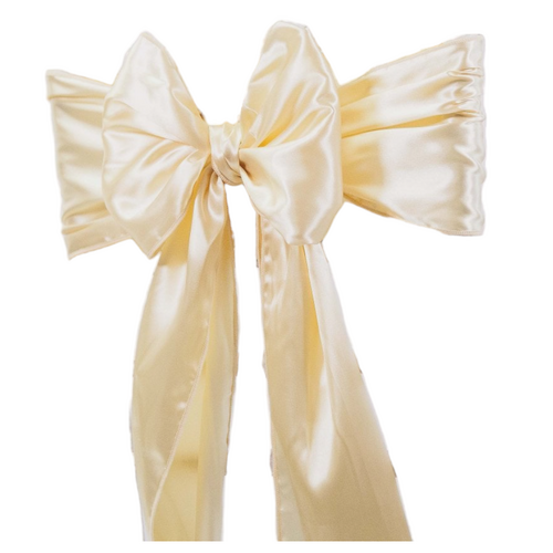 Large View Chair Sash - Satin - Ivory