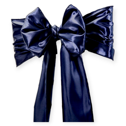 Large View Chair Sash - Satin - Navy