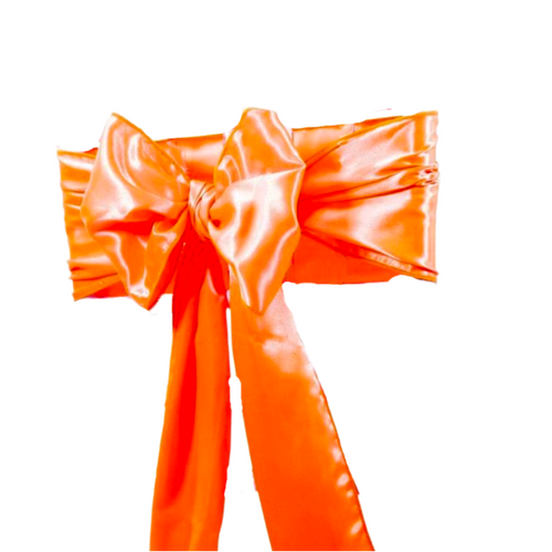 Large View Chair Sash - Satin - Orange