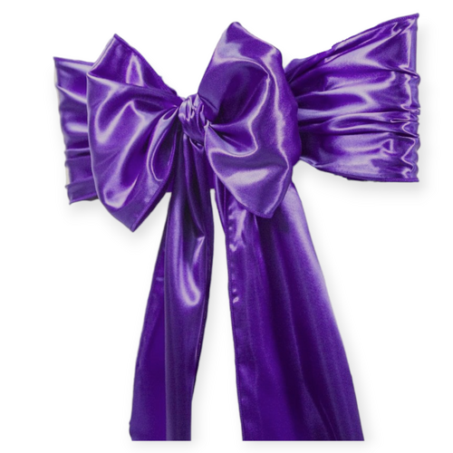 Large View Chair Sash - Satin - Purple 