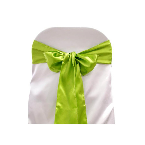 Large View Satin Chair Sash - Sage Green  