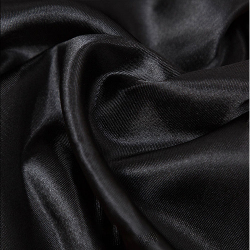 Large View 70cm x 18m Satin Fabric -  Black