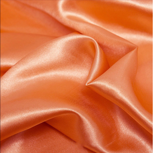 Large View 70cm x 18m Satin Fabric - Champagne (orange toned)