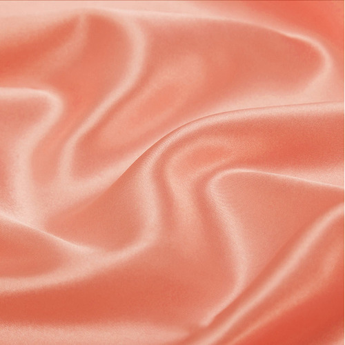 Large View 70cm x 18m Satin Fabric - Peachy Pink