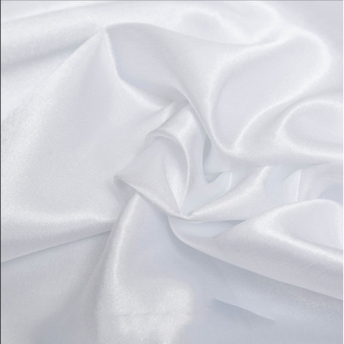 Large View 70cm x 18m Satin Fabric -  White