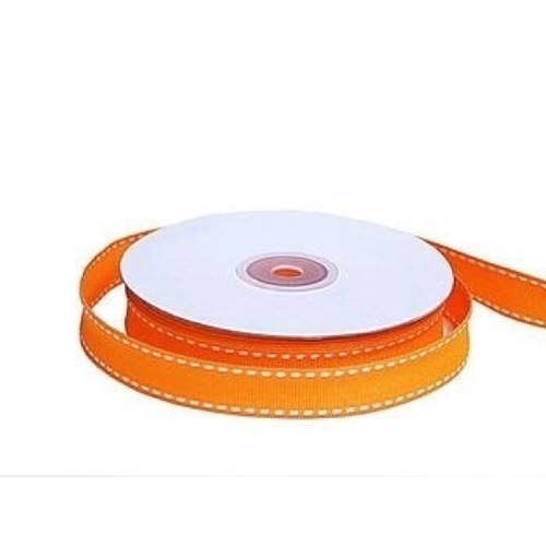 Large View 5/8 inch Stitched - 25yds - Orange