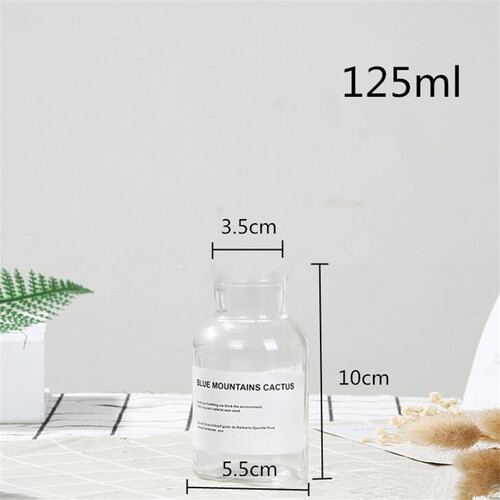 Large View 125ml Wide Neck Apothecary Jar/Bottle - Clear Glass