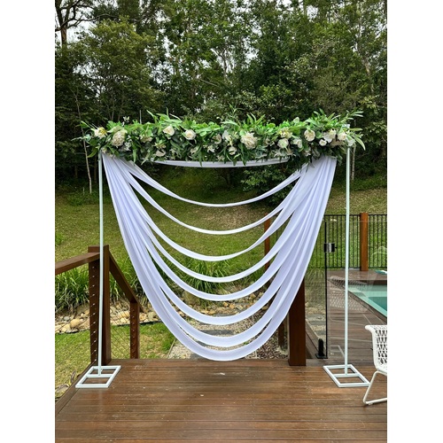Large View 1.5mx1.8m White Swagging for backdrops and celing decorations