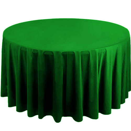 Large View 305cm Polyester  Round Tablecloth - Emerald