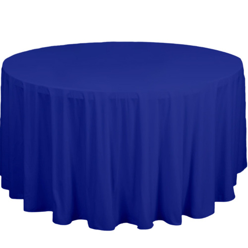 Large View 305cm Polyester  Round Tablecloth - Royal