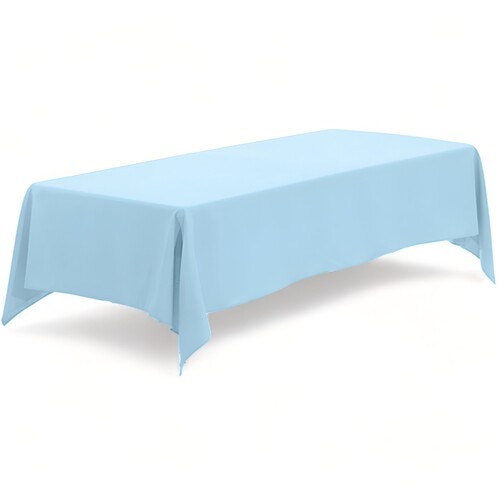 Large View 152x320cm Polyester Tablecloth - Blue Trestle